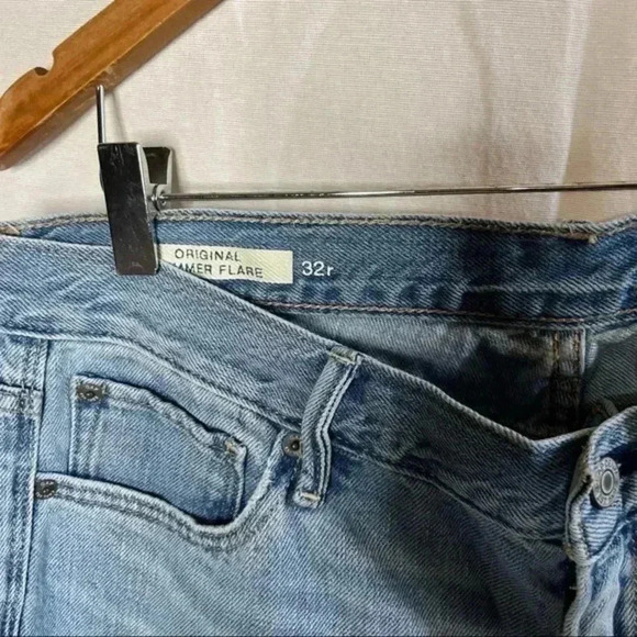 Gap original summer flare light wash denim jeans 32R - Picture 2 of 4